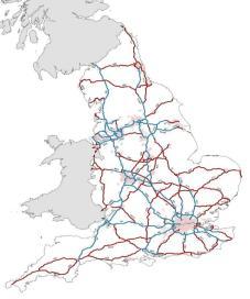 Carries 1/3rd of all traffic and 2/3rds of freight 96% of the population live within 1 hours drive of a
