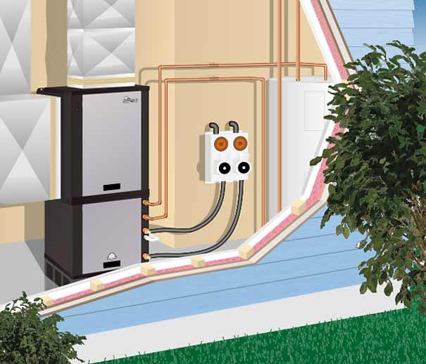 Ground Source Heat Pump Ducts Heat Pump Image courtesy of Climate Master Flow Controller Water to air Heat Pump for duct
