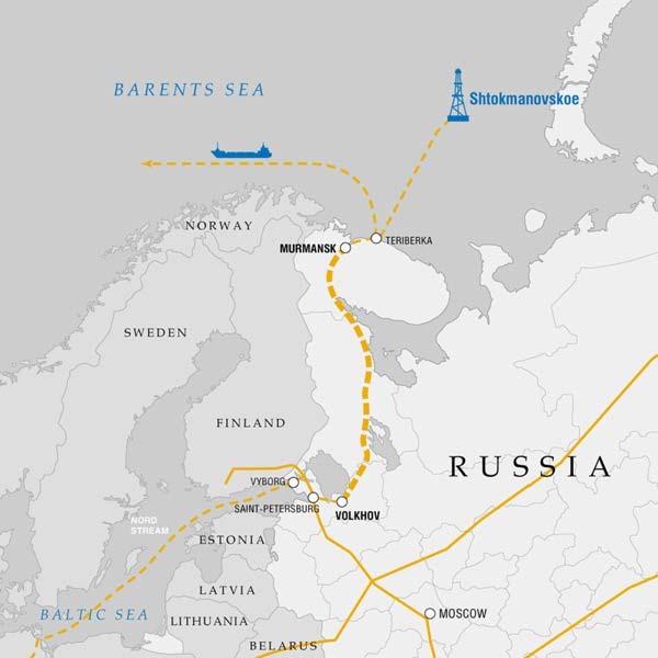 Murmansk Volkhov Gas Pipeline Length, km Capacity, bcmpa Compressor station: unit MW 1365 28-50 3 250 Shtokman