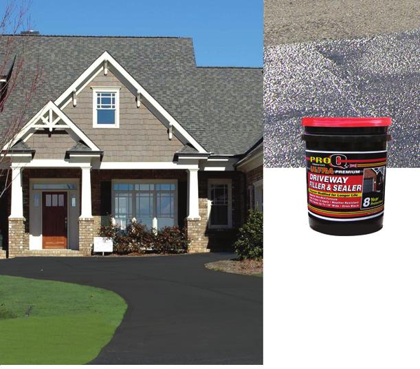 Pro-Q 8-Year Ultra Premium Driveway Filler & Sealer A polymer modified asphalt emulsion based driveway resurfacer designed to beautify, protect and renew asphalt pavement