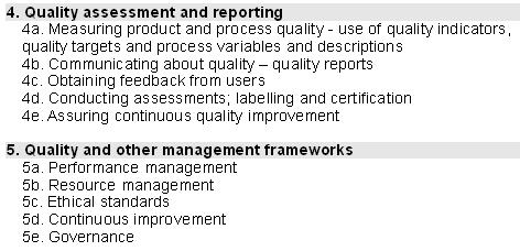 II. The generic national quality assurance framework