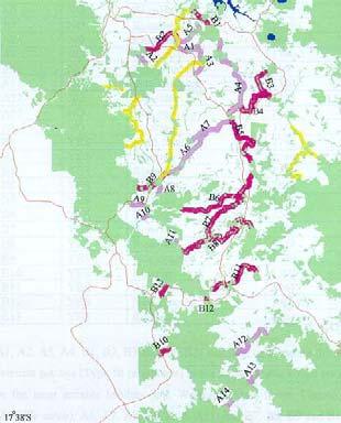Potential Corridors for Treekangaroos: location of preferable habitat patches