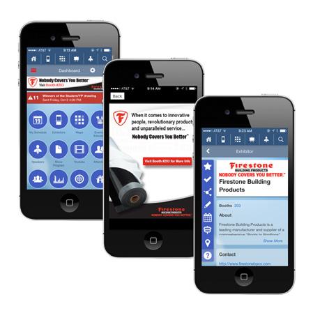 DIGITAL, cont. Mobile App: Rotating Banner Ad w/full Screen Land Page Engage attendees with a branding opportunity in the show s mobile app and drive traffic to your booth.