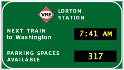 Park-and-ride space, guidance information (VDOT and transit parking facilities) where