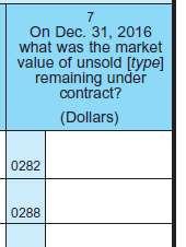 Section D column 7 Report the estimated market value of the remaining (unsold) livestock/poultry Use
