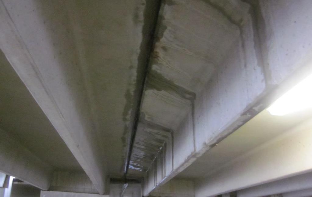 WATER LEAKAGE THROUGH FAILED SEALANT JOINT Like all parking structures, the structural elements of precast garages are susceptible to the deleterious effects of deicing salts.