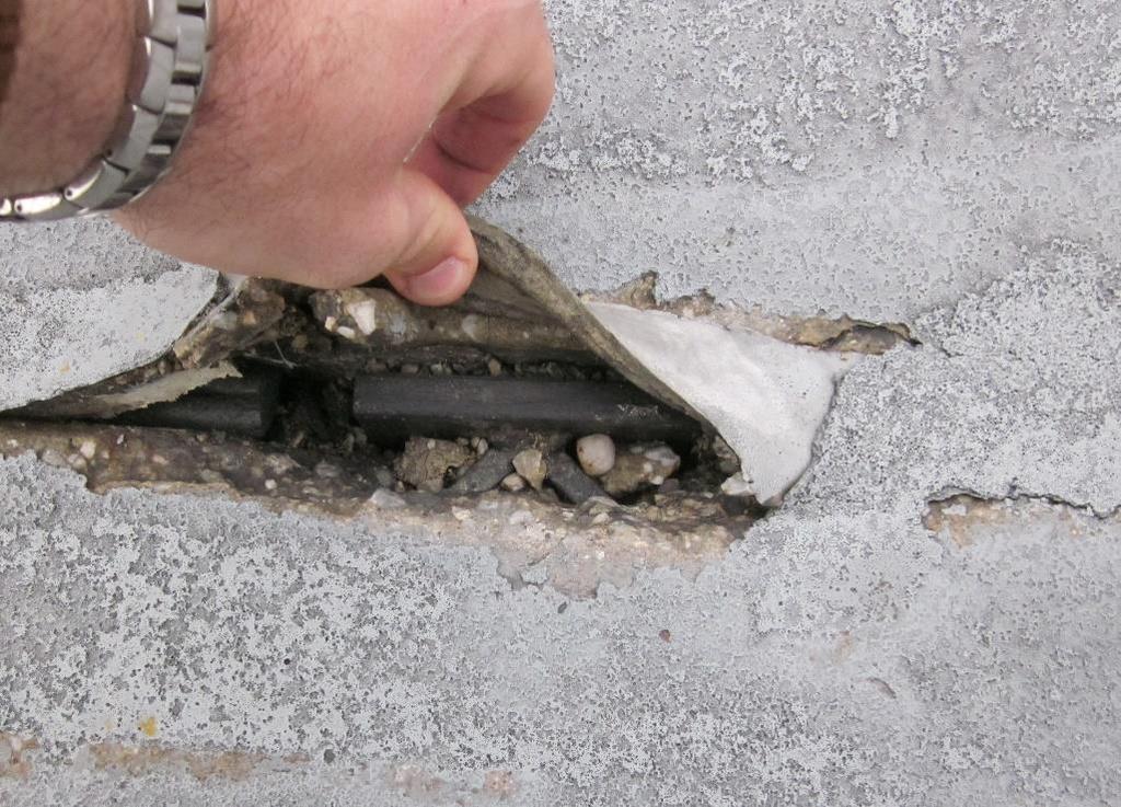 FAILED SEALANT JOINT EXPOSING A SHEAR CONNECTION Proliferation of deterioration due to deferred maintenance often results in much higher repair costs and shut-down of the structure.