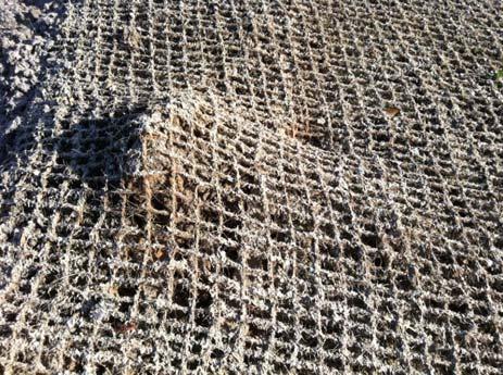 strand mulch fibers joined together by