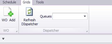 To load the Dispatcher Grid, first make sure the Dispatcher Tab is selected by clicking on it.