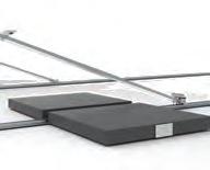 PV modules are fixed to the structure with preassembled end clamps.