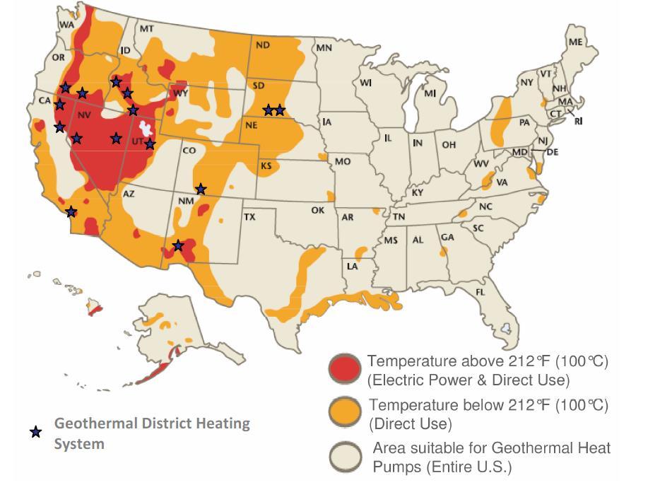 Direct-Use Geothermal Usage in the US U.