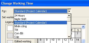 Delault start time: giờ bắt đầu thực hiện công tác trong ngày. Delault end time: giờ kết thúc thực hiện công tác trong ngày.