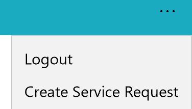 Service Request Accept or Decline 3) To Create a Service Request, Select the Create Service Request in the
