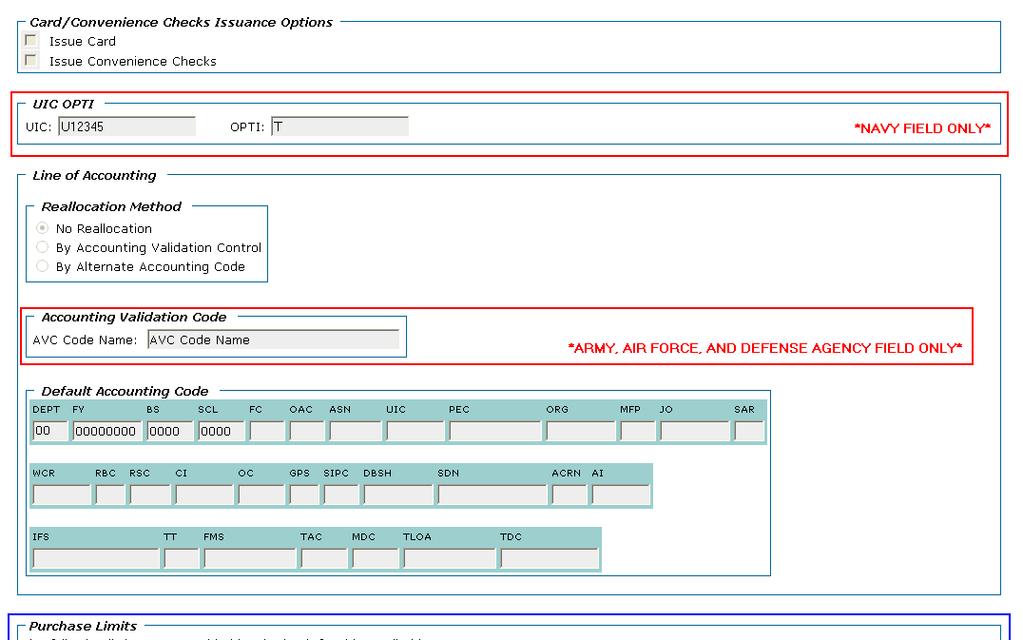 Figure 8 - Cardholder Account Migration Initiation screen (part 2) Click