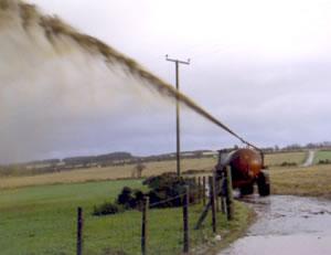 Agriculture solution Spreading the slurry on the land as a fertiliser, must be