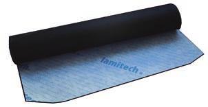 Coextruded HDPE/EVAC membrane, with one side covered with polyester fibers and the other one with polyester entwined felt, that allows laying with cement-based adhesives.