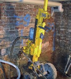 Normally the jet grout mixture is used as drill flushing to stabilize the borehole during the drilling operation.