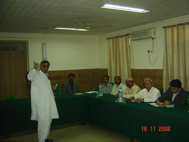The IWMI staff offered the MIS specially prepared for PHLC to be executed by FOs in the province of Sindh.
