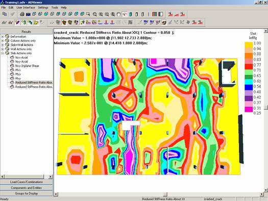 finite element cells over the entire floor system - Define cracking load combination - Design the floor - Calculate cracked deflection - In 3D results
