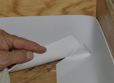 Manually press the sides of the crease together from the inside to the outside.