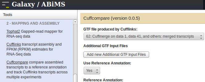 Assembly: Cuffcompare Assembly Cuffcompare is used to