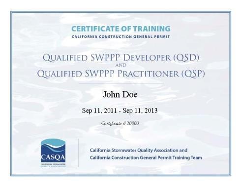 Qualified Industrial Storm Water Practitioner (QISP) New Dischargers that discharge to a water body with a 303(d) listed impairment must submit data and/or information, prepared by a QISP, when