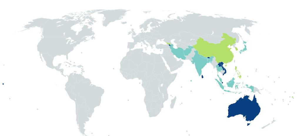 II. Reporting Countries from AP 2016 22 countries, 5 from the Asia Pacific Region 2017 43