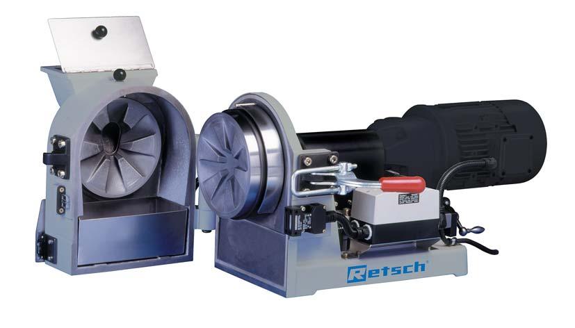Disc Mill DM 200 Grinding even the hardest products The RETSCH Disc Mill DM 200 is used for batchwise or continuous preliminary and fine size reduction of medium-hard to hard-brittle solids (up to 8