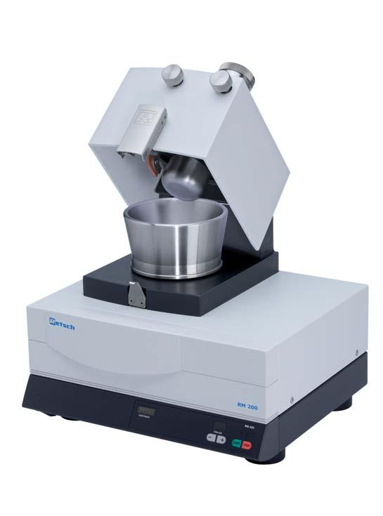Mortar grinders RM 200 and KM 100 Grinding, mixing, triturating RETSCH mortar grinders comminute inorganic and organic substances to analytical fineness.