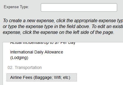 Entering Airline Fees Step