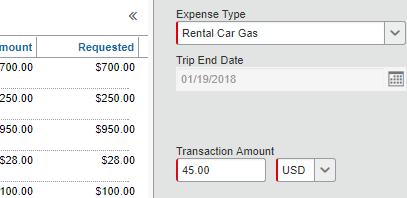 Step 2: In the Description field, enter a reason for this expense.