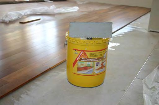 Wood floor built-in moisture solutions Maintain stable RH (not vapor pressure) Reduce absorption on all 6 sides of wood Seal back with