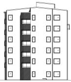 the building. The window area on each floor is 6.55, 26.87, 12.42 and 6.55m 2 on south, west, east and north, respectively.