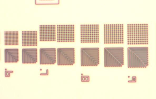 Stepper Photolithography Results The stepper allows for much smaller features to be patterned.