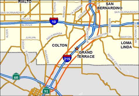 Phase: Construction I-215 Corridor Type: Mainline I-215 BI-COUNTY HIGH OCCUPANCY VEHICLE (HOV) GAP CLOSURE This project will add a High Occupancy Vehicle (HOV) system in each direction of I-215