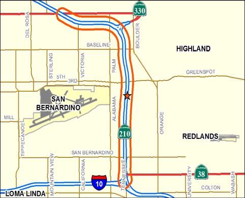 SR-210 Corridor Phase: Environmental Type: Mainline SR 210 LANE ADDITION FROM HIGHLAND AVENUE TO SAN BERNARDINO AVENUE The project will add one mixed-use lane in each direction on SR- 210 from