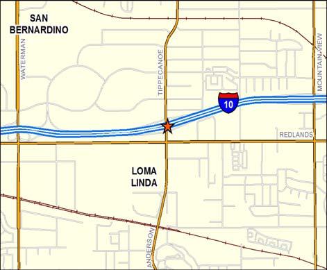 Phase: Landscape I-10 Corridor Type: Interchange I-10 AND TIPPECANOE AVENUE PHASE I Project will widen the I-10/Tippecanoe eastbound off-ramp, and add turn lanes.