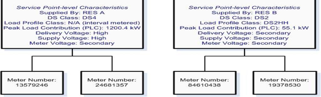ACCOUNT, SERVICE POINT, AND METER HIERARCHY The diagram below depicts the hierarchy of an Ameren account.