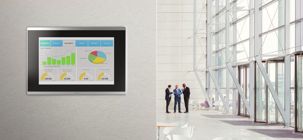 Plant operation Desigo Control Point allows you to operate and monitor your plant state using graphics or generic data point lists via touch panel mounted on cabinet doors.