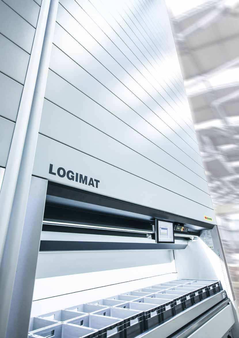 LOGIMAT: THE ALL-IN-ONE STORAGE AND PICKING SOLUTION The Vertical Lift Module, with its numerous basic functions and unique additional options, not only signiicantly improves the performance of