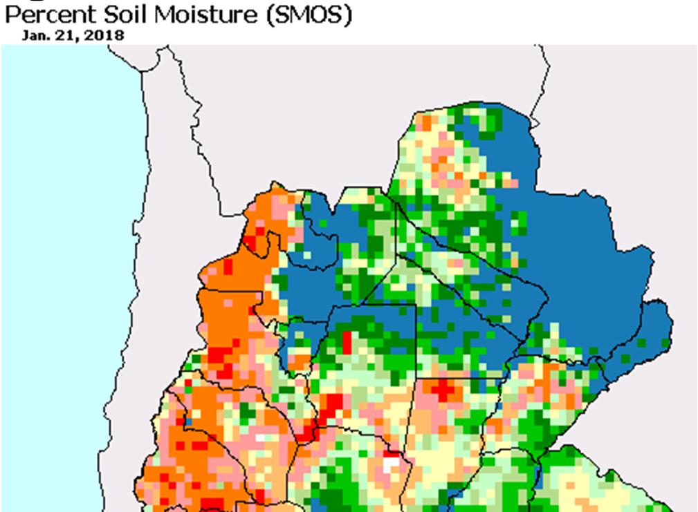 Argentine Percent Soil Moisture
