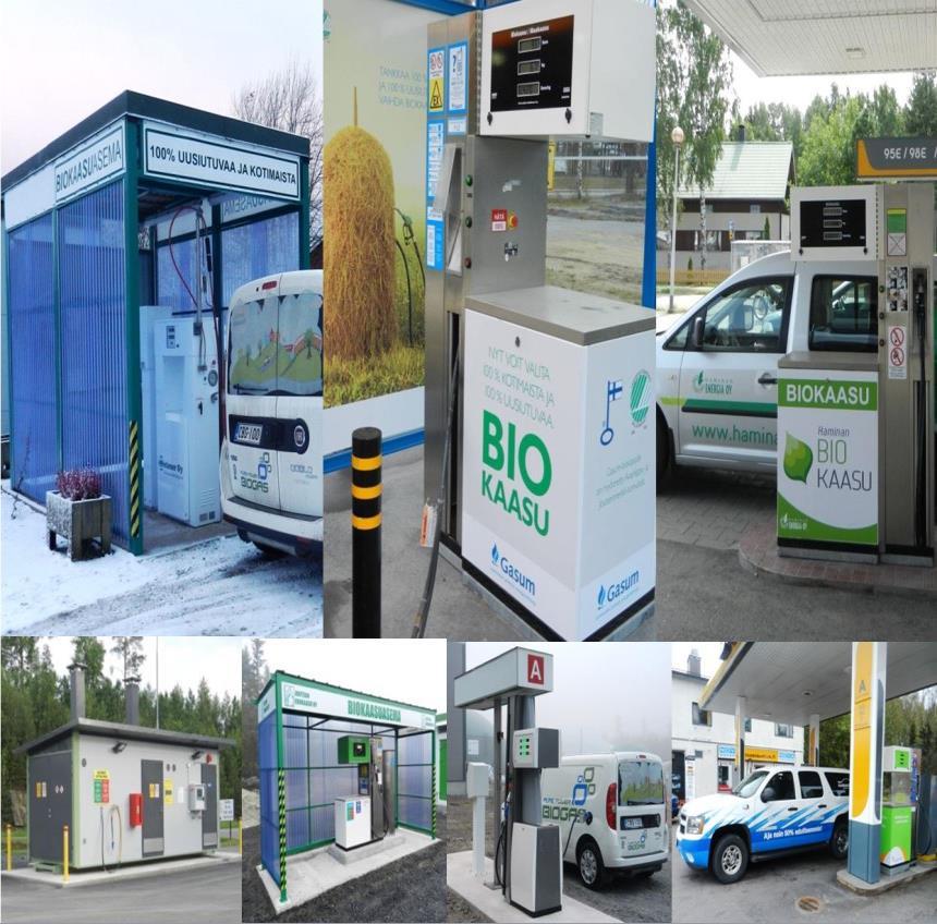 Available at almost all of the 24 stations for CNG. Drivers able to choose between fossil natural gas and biomethane.