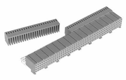 M MetPak 2-FB Socket End-to-end stackable Offset dual-beam contact minimizes insertion force Expanded pin counts Protective Push-Cap Monoblockable Press or heat stake peg 12 mm modular units Meets