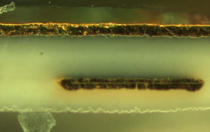 thickness LCP 120 µm wide traces with 60 µm