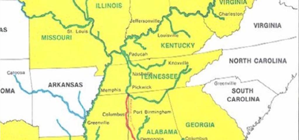 Treasury Alabama river systems generate over $500 million for Alabama treasury Tonnage Approximately 80 million tons move annually on the Alabama Rivers Coal, Iron &
