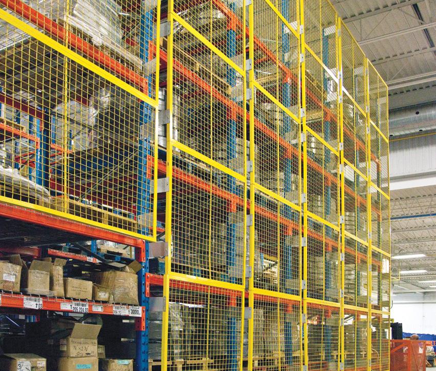 Rigid and resilient, form a sturdy wall of protection between your employees and your inventory with Cogan wire mesh rack guards.