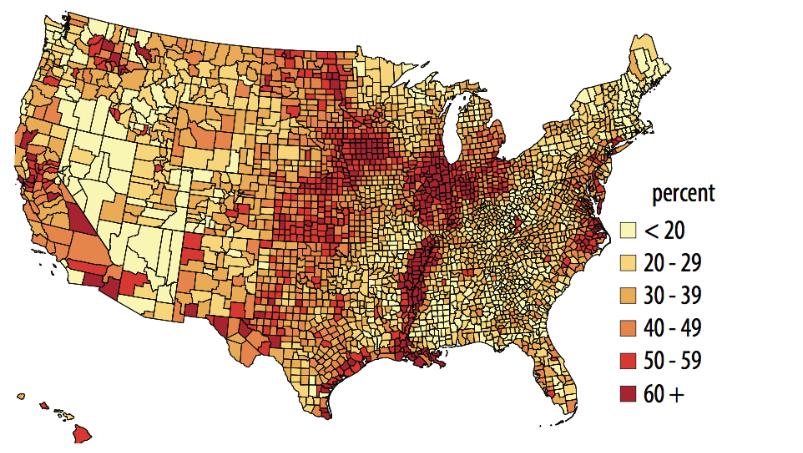 Percent of Farmland Leased or Rented,