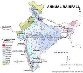 Rainfall Distribution in India The Indian River-linking Project: A Geologic, Ecological,
