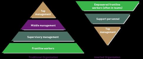 TRADITIONAL and INVERTED ORGANIZATIONS