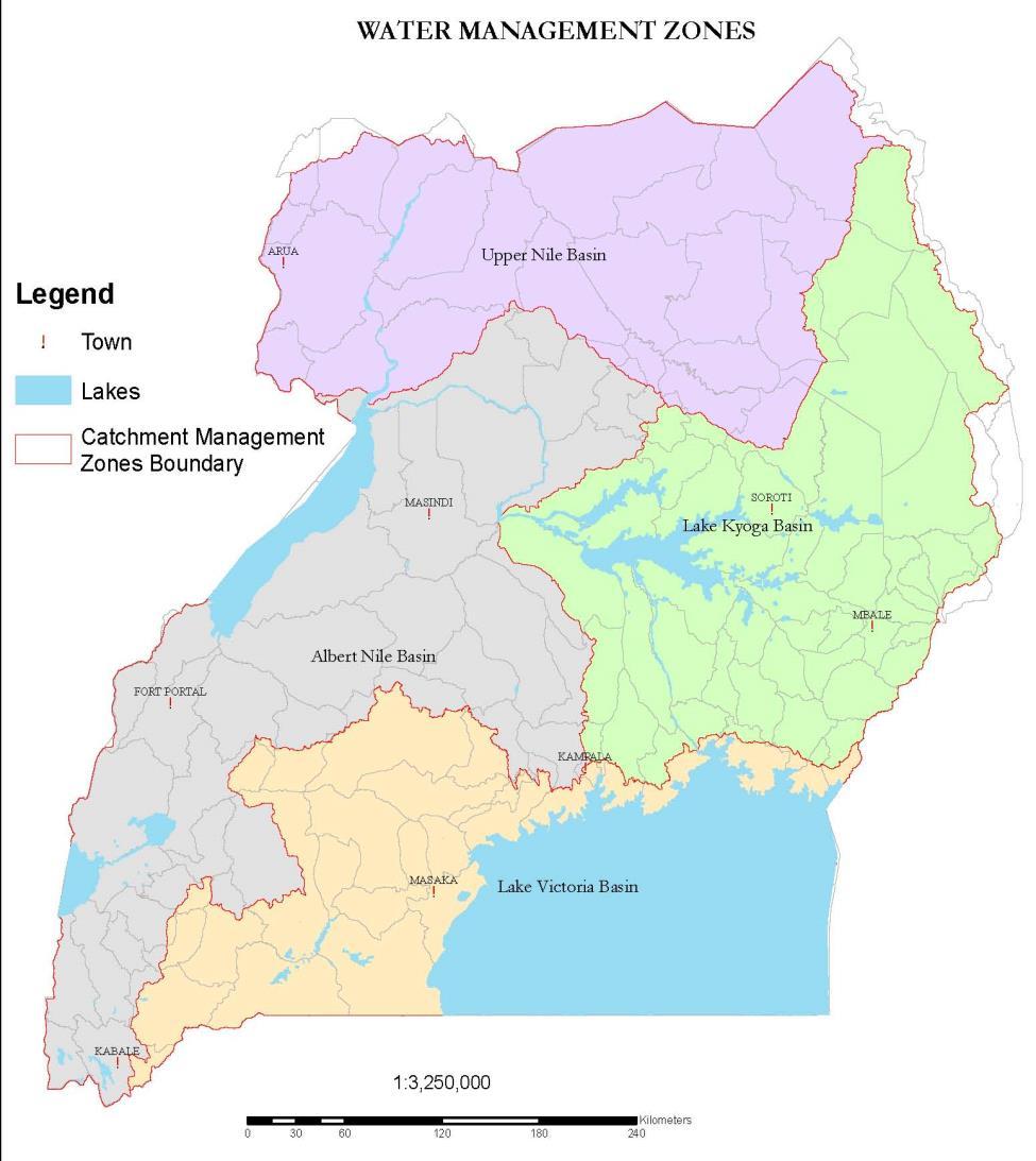 Water does not follow administrative boundaries: Establishment of Water Management Zones Albert Water Management Zone (AWMZ) : Fort Portal